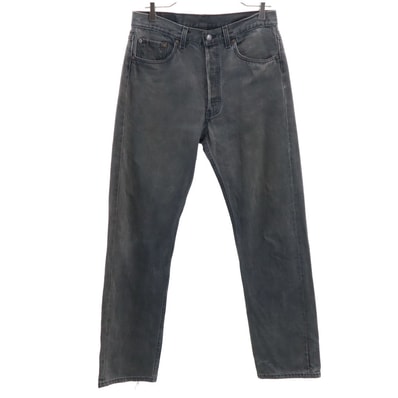 Levi's リーバイス 90s 後染め ブラック オールド デニムパンツ W32 チャコールグレー ジーンズ ボタンフライ