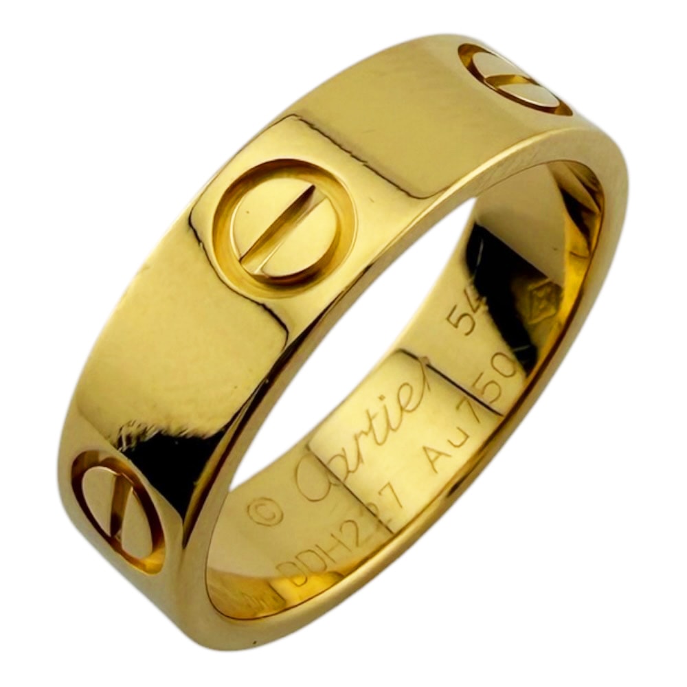 カルティエ ラブ リング 指輪 14号 18金 K18イエローゴールド レディース CARTIER  中古