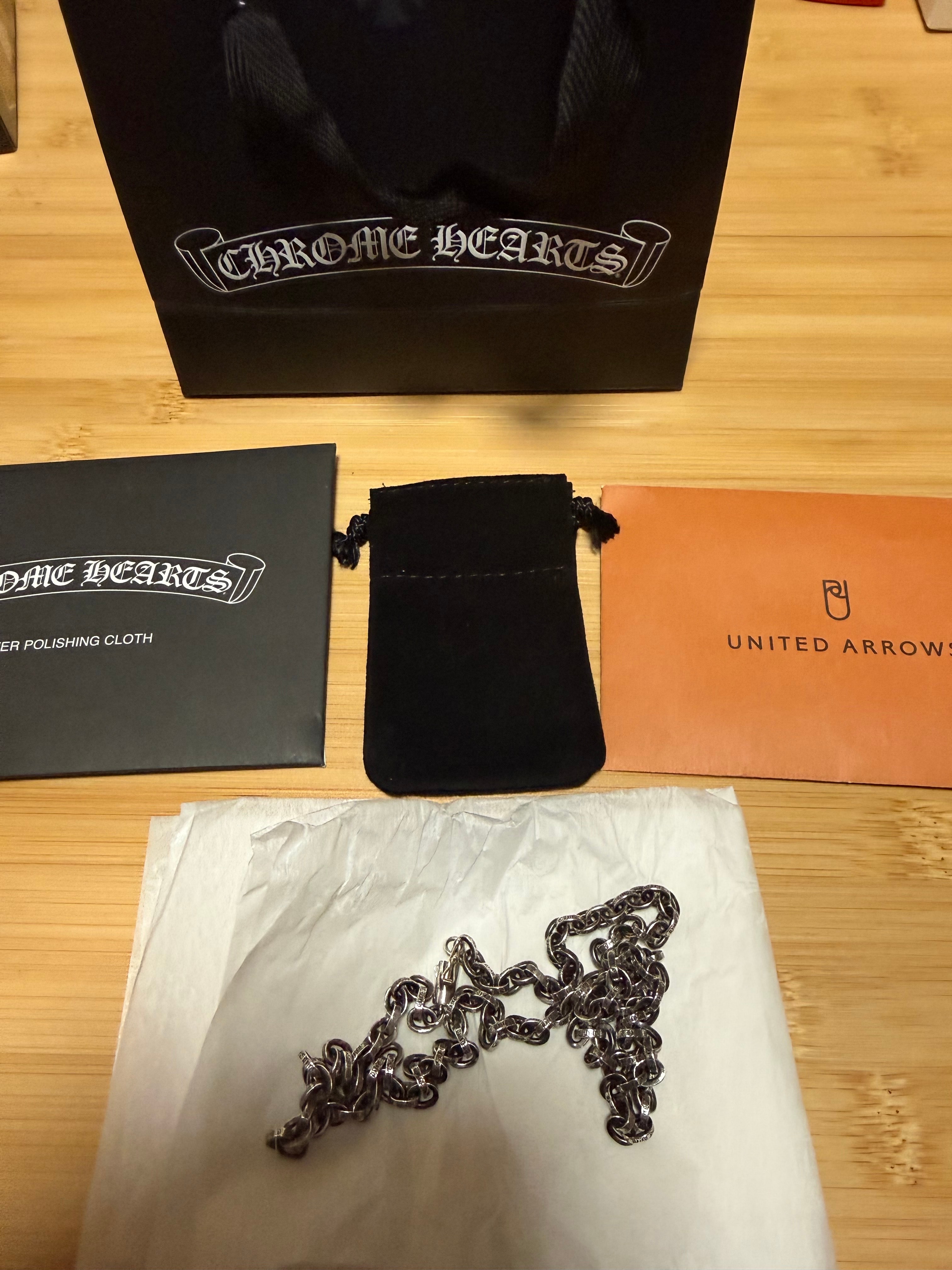 クロムハーツ ペーパー チェーン ネックレス "シルバー"