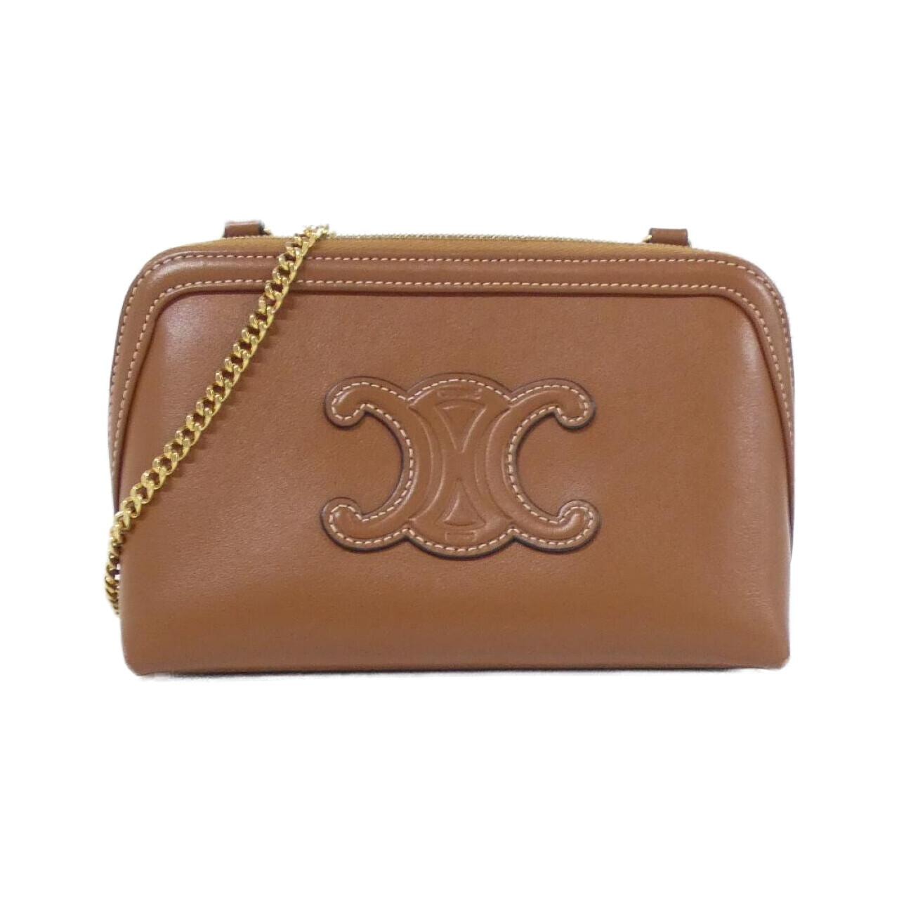 セリーヌ チェーン クラッチ キュイル トリオンフ 10E383DR8 ショルダーバッグ