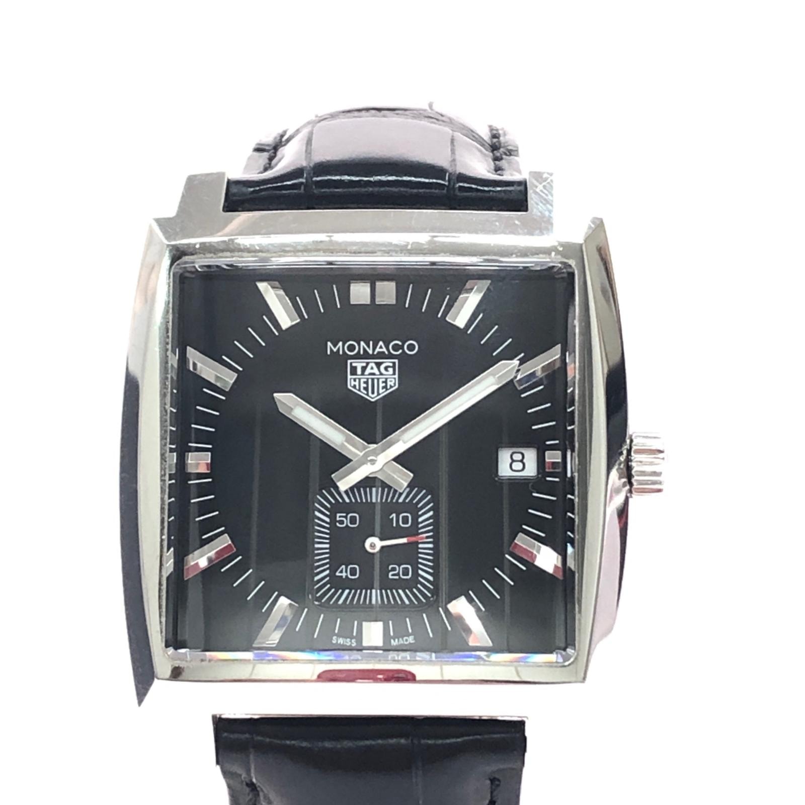 TAG HEUER タグホイヤー メンズ腕時計 クオーツ モナコ デイト スモールセコンド スクエアフェイス デイト WAW131A