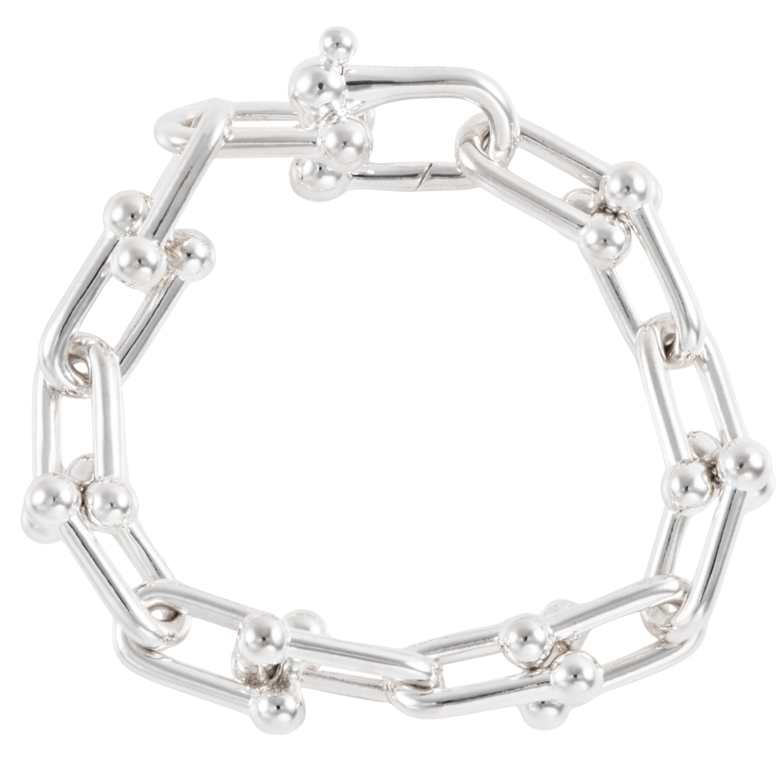 TIFFANY&Co. ティファニー ハードウェア ラージ リンク ブレスレット スターリングシルバー シルバー【中古】