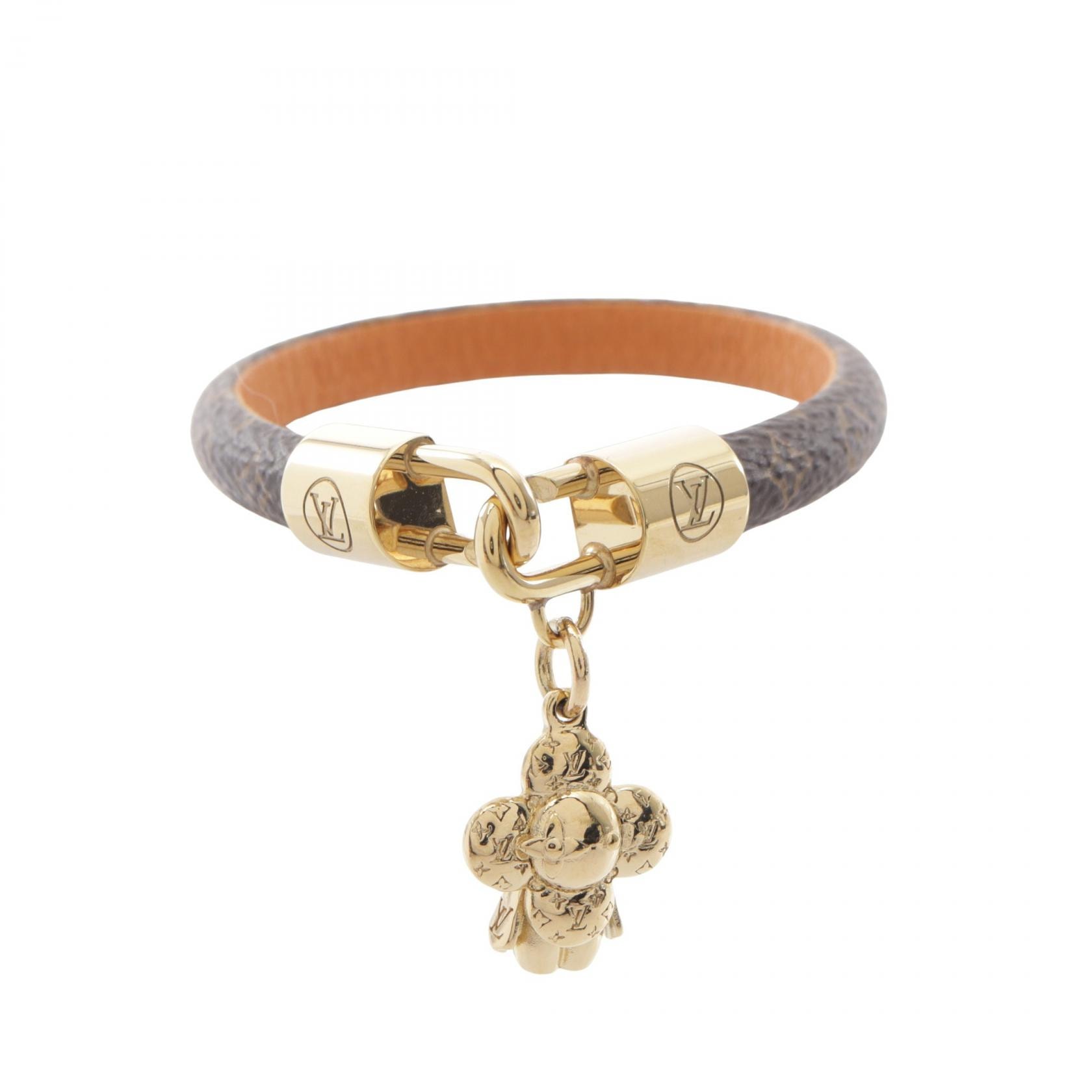 ルイ・ヴィトン LOUIS VUITTON ヴィヴィエンヌ モノグラム ブレスレット アクセサリー GP(ゴールドメッキ) PVC レディース ブラウン系 / ゴールド系 M4140F 【中古】