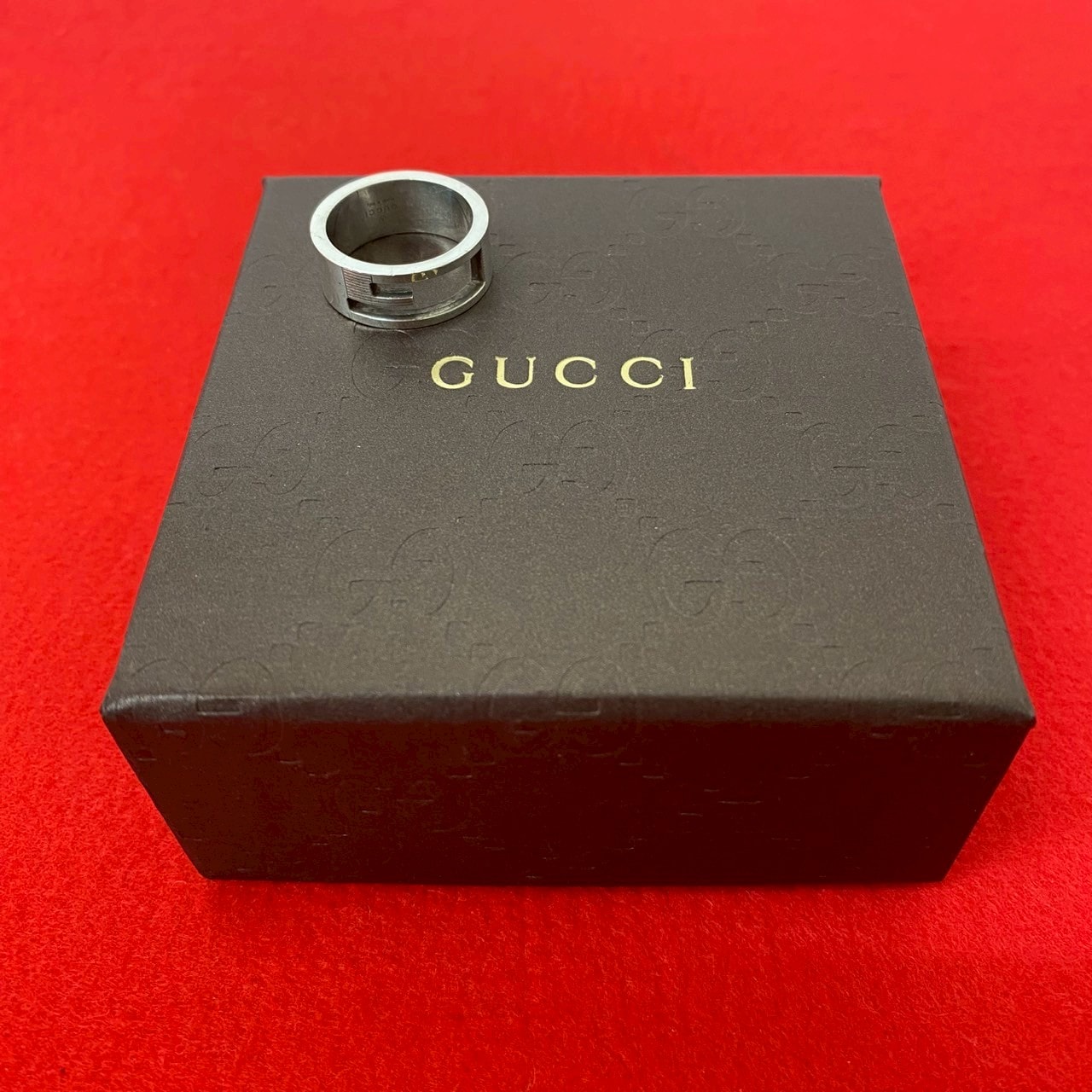 GUCCI グッチ スクエアG シルバー925 リング・指輪 14号 シルバー
 102-4
