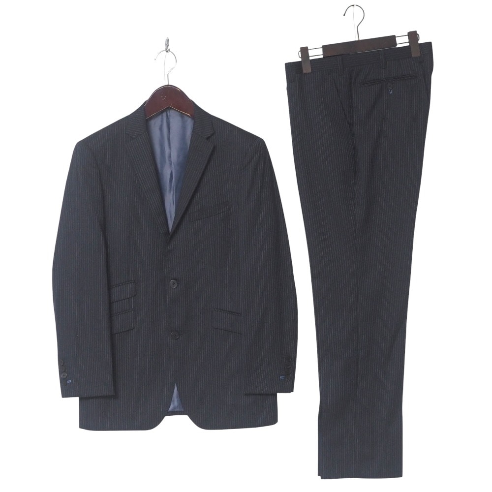 BURBERRY BLACK LABEL バーバリーブラックレーベル スーツ サイズ96-84-175/40L ストライプ ジャケット スラックス セットアップ ブランド古着【中古】20250522/RA4834