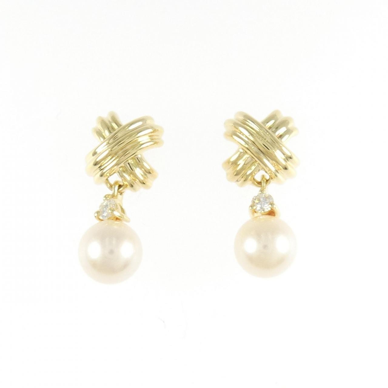 ティファニー シグネチャー パールドロップ ピアス 6.5mm