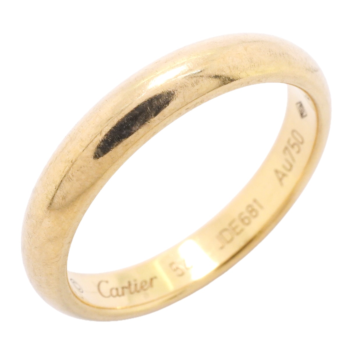 【6jhb0538】カルティエ リング クラシック K18YG イエローゴールド #54【中古】レディース