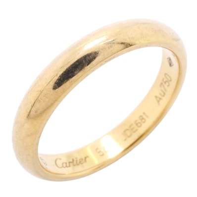 【6jhb0538】カルティエ リング クラシック K18YG イエローゴールド #54【中古】レディース