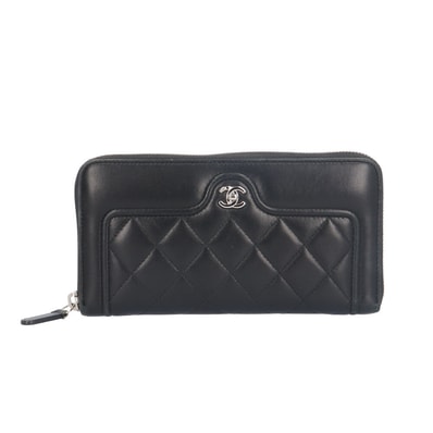 シャネル マトラッセ 長財布 ラムスキン レディース CHANEL 中古