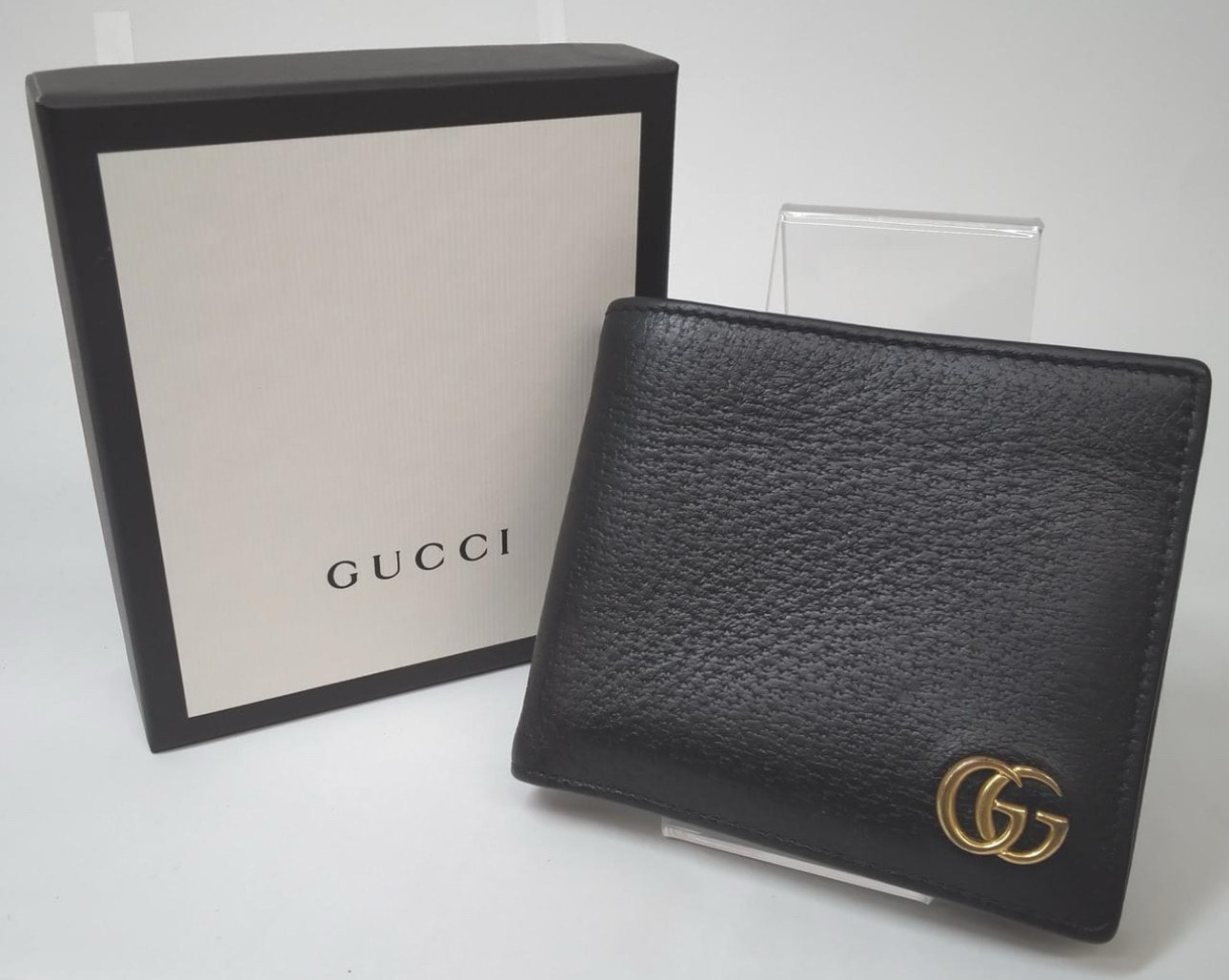 GUCCI GG Marmont Leather Coin Wallet "Black"