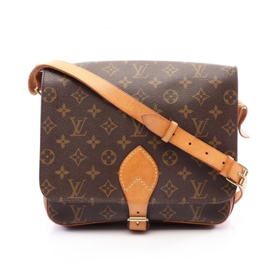 ルイ・ヴィトン LOUIS VUITTON カルトシエールGM ショルダーバッグ バッグ PVCコーティングキャンバス レザー モノグラム レディース ブラウン系 M51252 【中古】