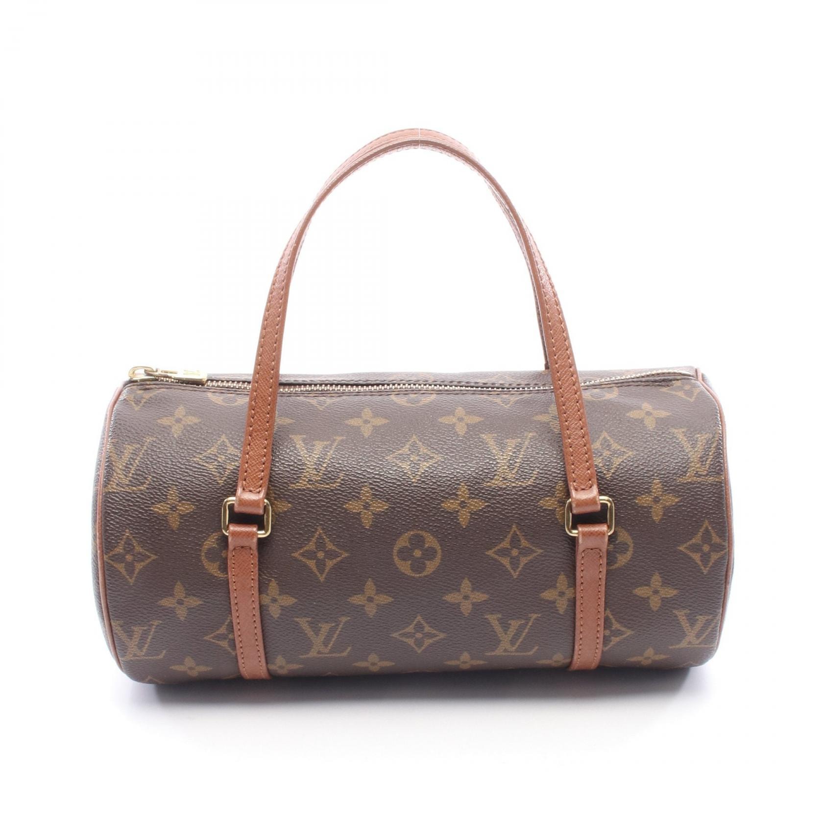 ルイ・ヴィトン LOUIS VUITTON パピヨン26 旧型 ハンドバッグ バッグ PVCコーティングキャンバス レザー モノグラム レディース ブラウン系 M51366 【中古】