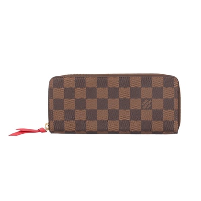ルイヴィトン ポルトフォイユクレマンス ダミエ 長財布 ダミエキャンバス N60534 レディース LOUIS VUITTON 中古