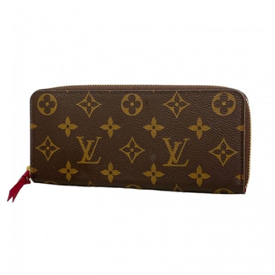 【6dd4924】ルイヴィトン 長財布 モノグラム ポルトフォイユクレマンス M60742 フューシャ【中古】レディース