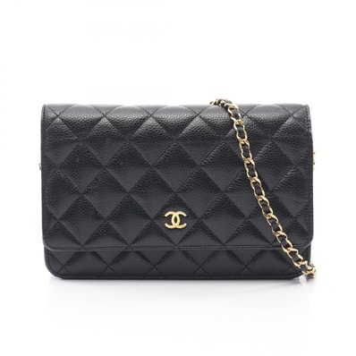 シャネル CHANEL マトラッセ ショルダーバッグ バッグ キャビアスキン(グレインドカーフ) レディース ブラック系 AP0250 【中古】