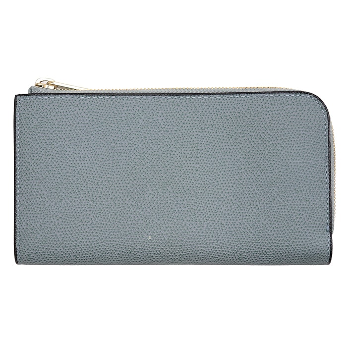 SALE【極美品】Valextra ヴァレクストラ 長財布 メンズ レディース ユニセックス ラウンドジップ ロングウォレット L字ファスナー ゴールド金具 カーフレザー ウォレット 革財布 小物 袋付属 サックスブルー 青 イタリア製