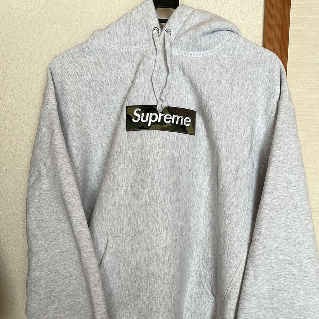 Supreme Box Logo Hooded Sweatshirt "Ash Grey" (23FW)