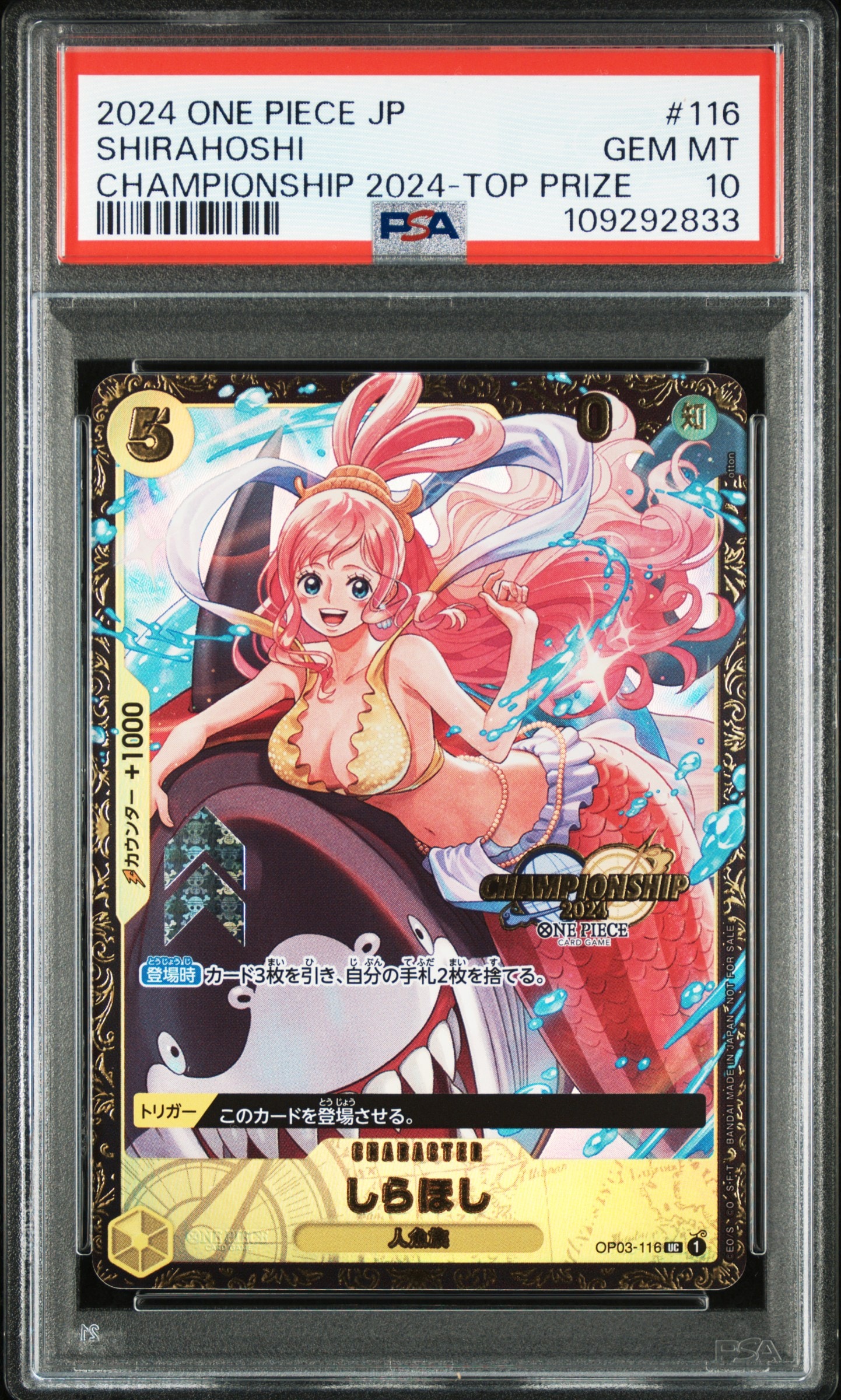 しらほし UC [OP03-116](プロモーションカード「チャンピオンシップ2024 記念品」)