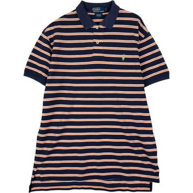 古着 ラルフローレン Ralph Lauren POLO by Ralph Lauren マルチボーダー 半袖 ボーダー ポロシャツ メンズL相当/eaa622660