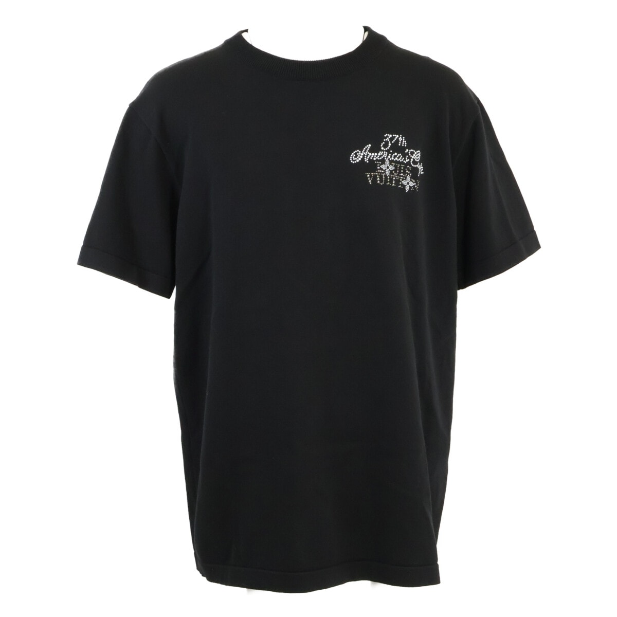 ルイヴィトン 【新品同様/国内正規/24AW】RM242MH OY8 HRN57W Embellished Short-Sleeved Cotton Crewneck 37thアメリカズカップ 半袖ニットセーター/ XL