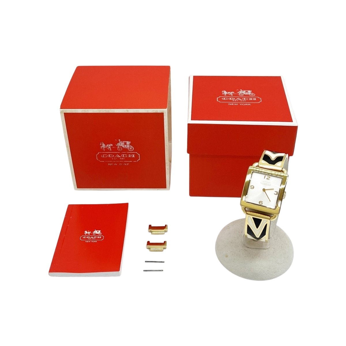 B (目立った傷や汚れなし)】【極美品/希少/スイス製】COACH コーチ