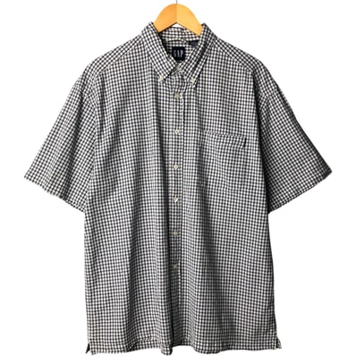 古着 90年代 ギャップ GAP オールドギャップ 半袖 コットン チェックシャツ ボックスシャツ メンズL相当 ヴィンテージ/eaa572793