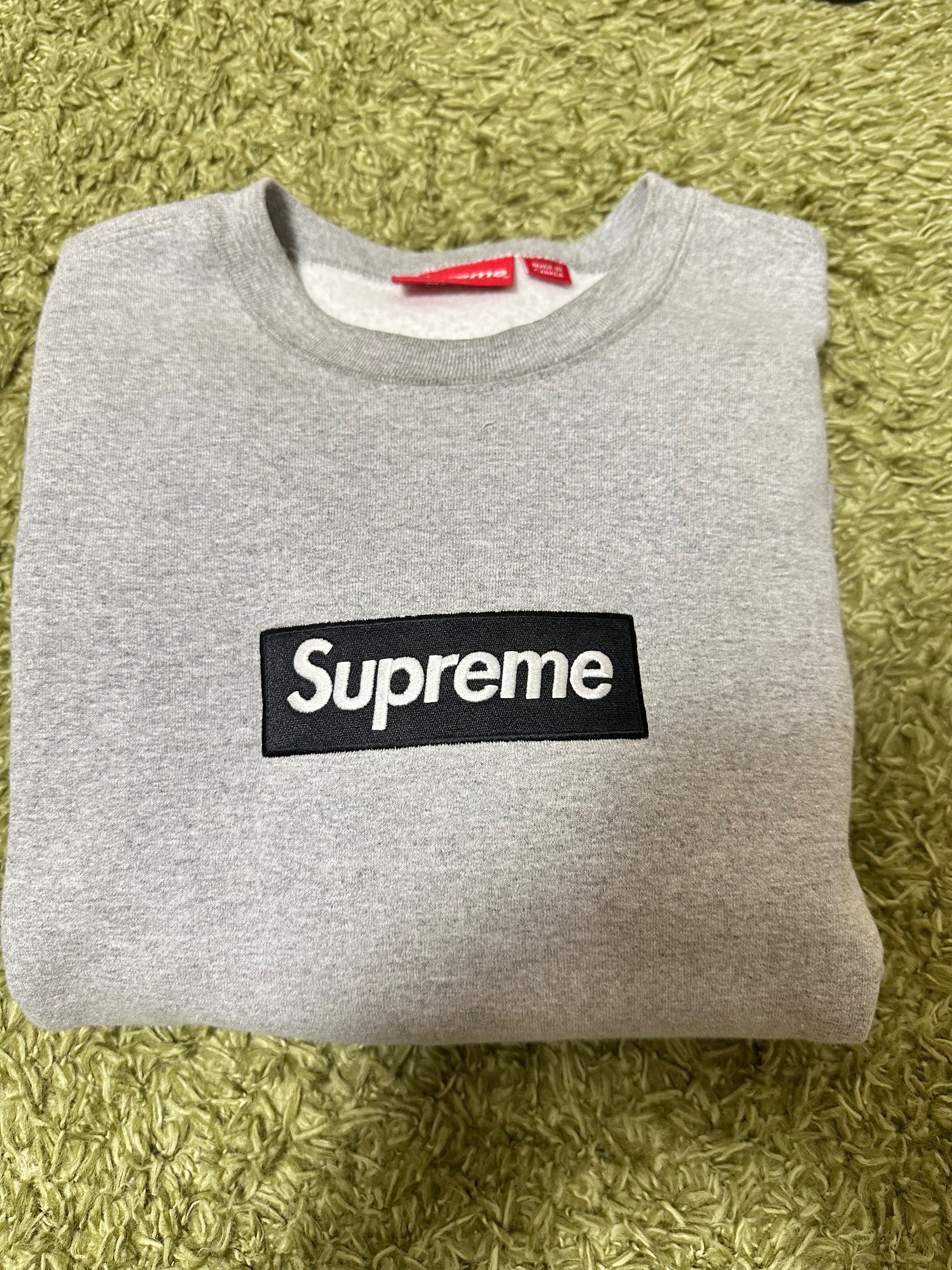 Supreme Box Logo Crewneck "Heather Grey" (22FW)