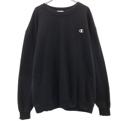 Champion チャンピオン 長袖 スウェット トレーナー XL ブラック 裏起毛