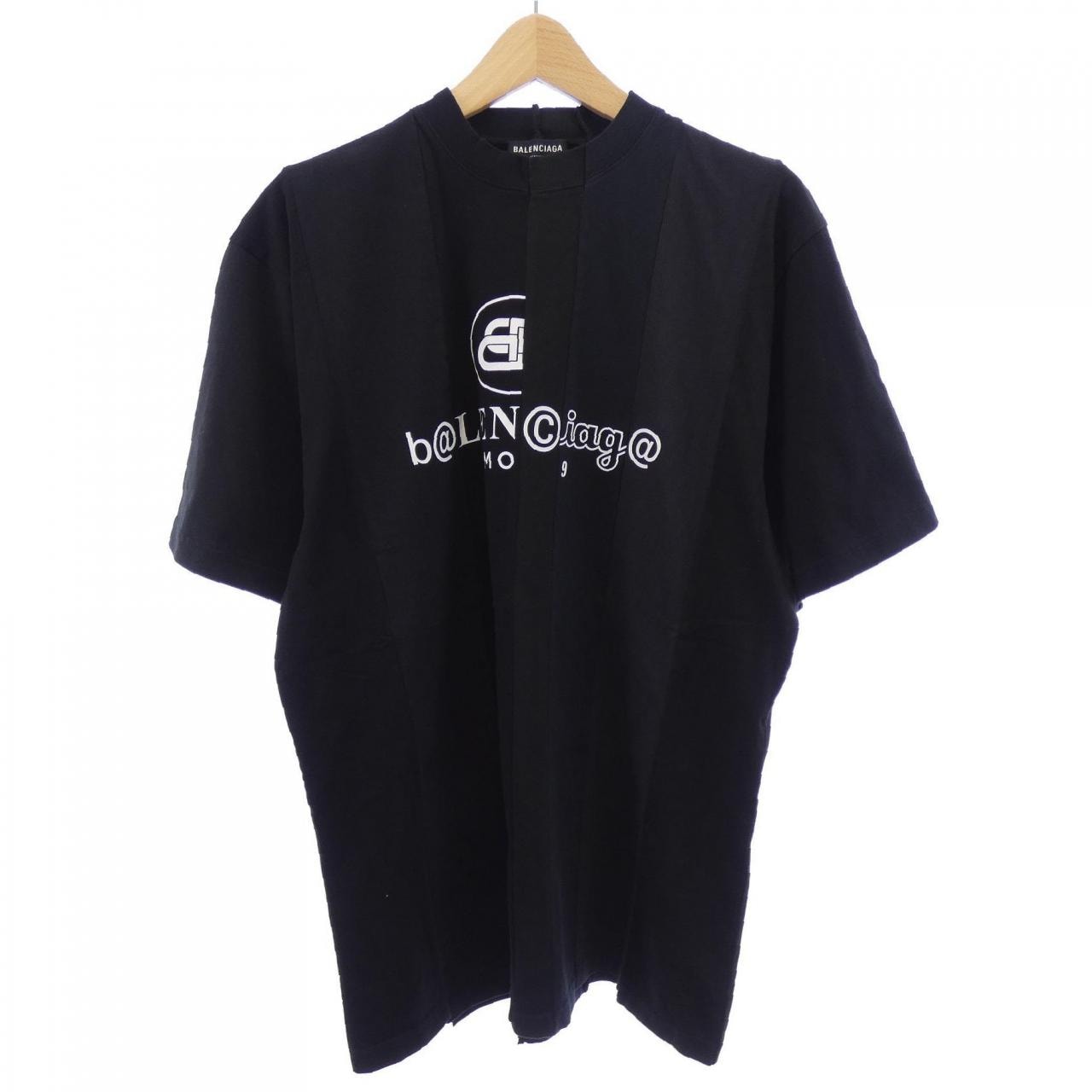 BALENCIAGA Reconstructed Logo T-Shirt Aoyama Exclusive "Black"