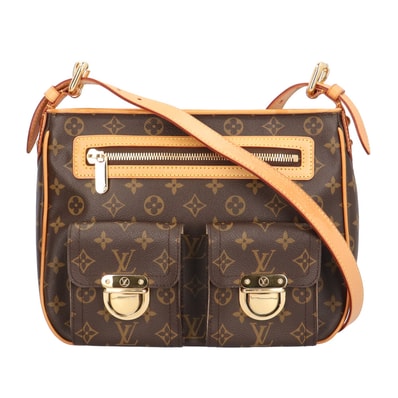 ルイヴィトン ハドソンGM モノグラム ショルダーバッグ モノグラムキャンバス M40045 ブラウン レディース LOUIS VUITTON 中古