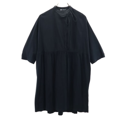 ZARA ザラ 5分袖 ワンピース M ブラック