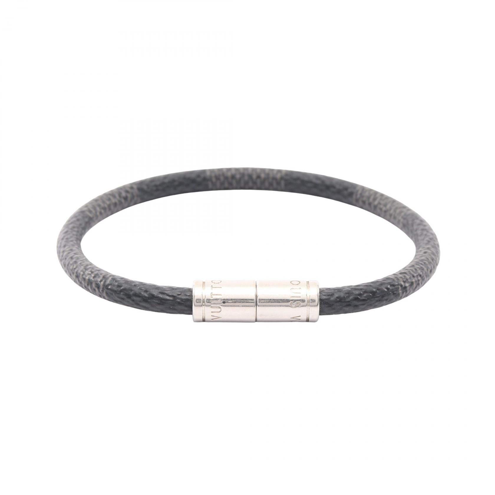 ルイ・ヴィトン LOUIS VUITTON ブラスレ キープイット ダミエグラフィット ブレスレット アクセサリー ステンレススチール PVC メンズ ブラック系 / グレー系 N6140E 【中古】