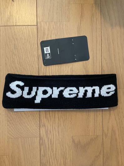 Supreme x New Era Big Logo Headband "Black"