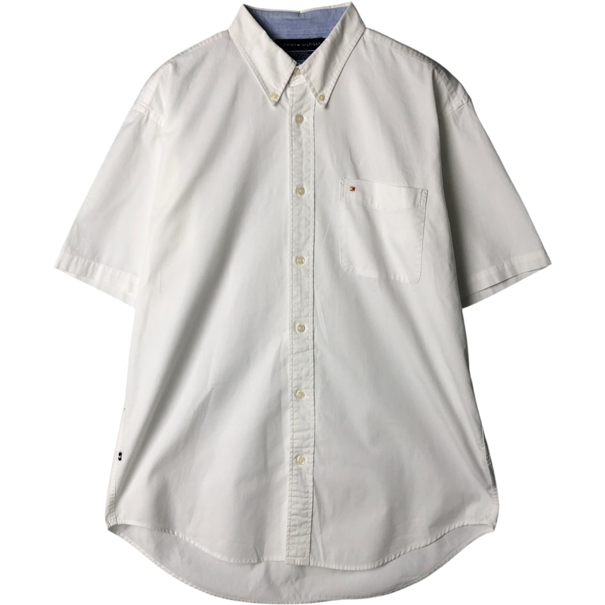 古着 トミーヒルフィガー TOMMY HILFIGER 半袖 ボタンダウンシャツ メンズL相当/eaa581351