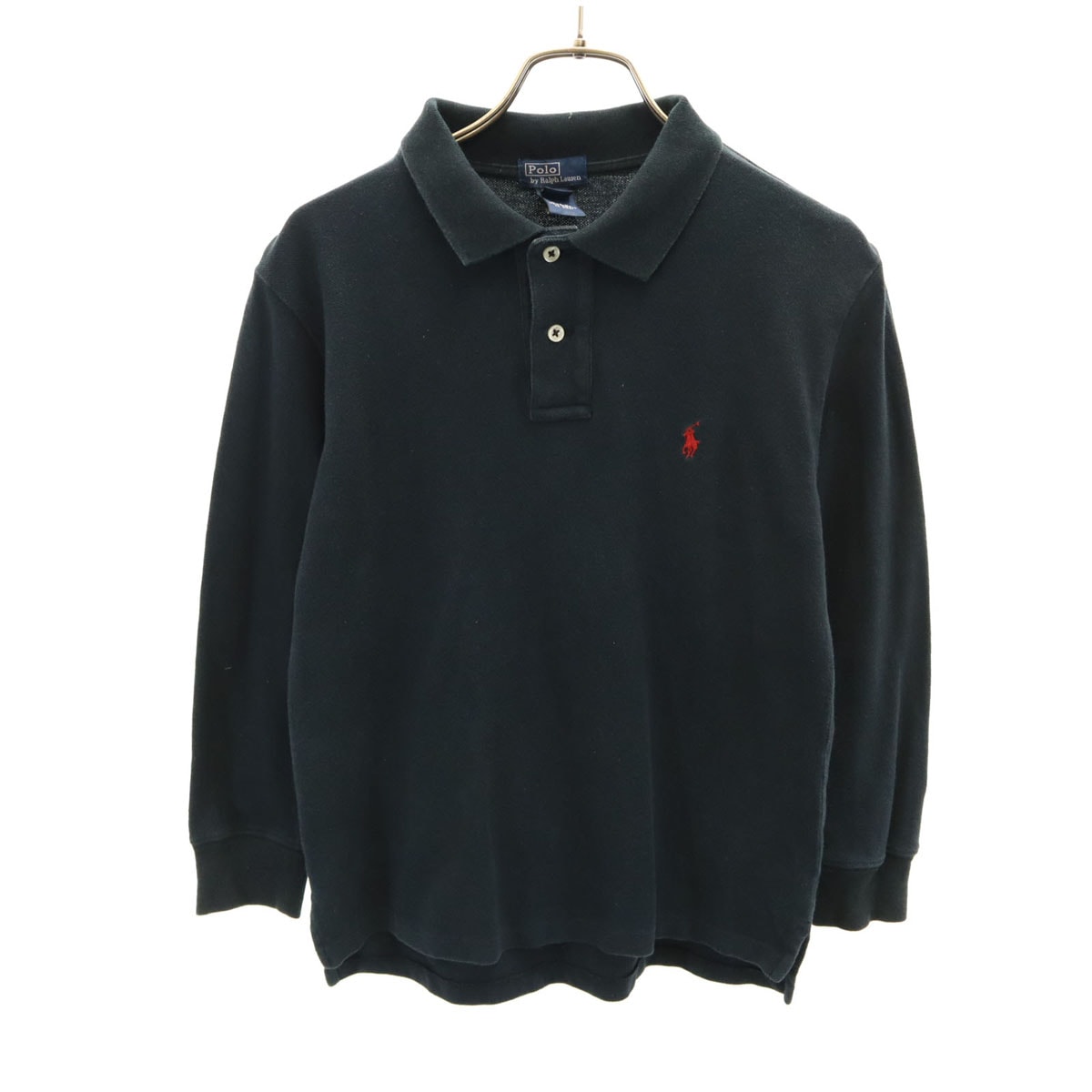 Polo by Ralph Lauren ポロバイラルフローレン 長袖 ポロシャツ S 8-10 ブラック