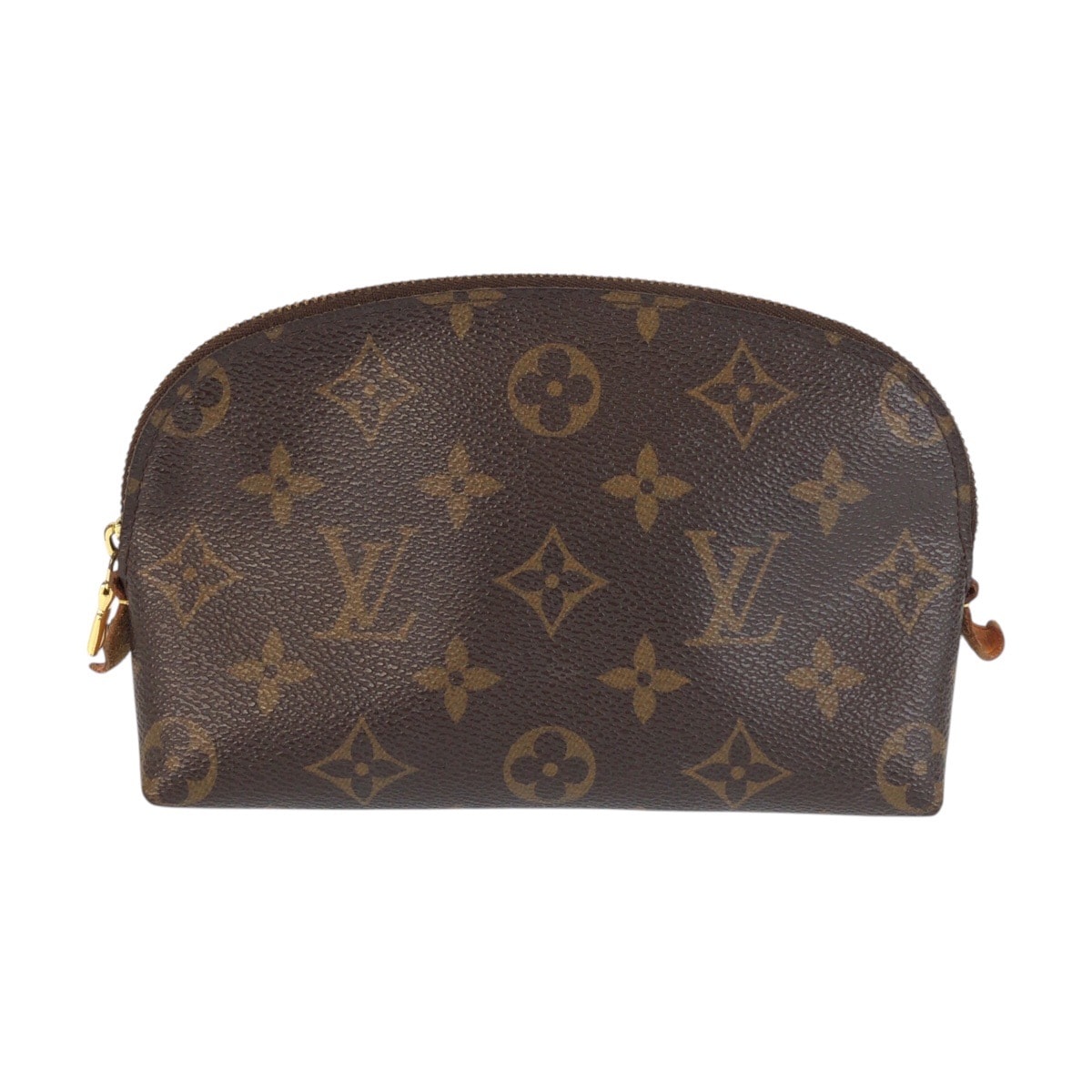 LOUIS VUITTON ルイヴィトン モノグラム ポシェット コスメティックPM ブラウン ゴールド金具 PVC レザー/ ポーチ 化粧ポーチ 602693 【中古】