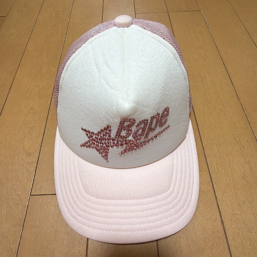 CRYSTAL STONE BAPE STA LOGO MESH CAP PINK