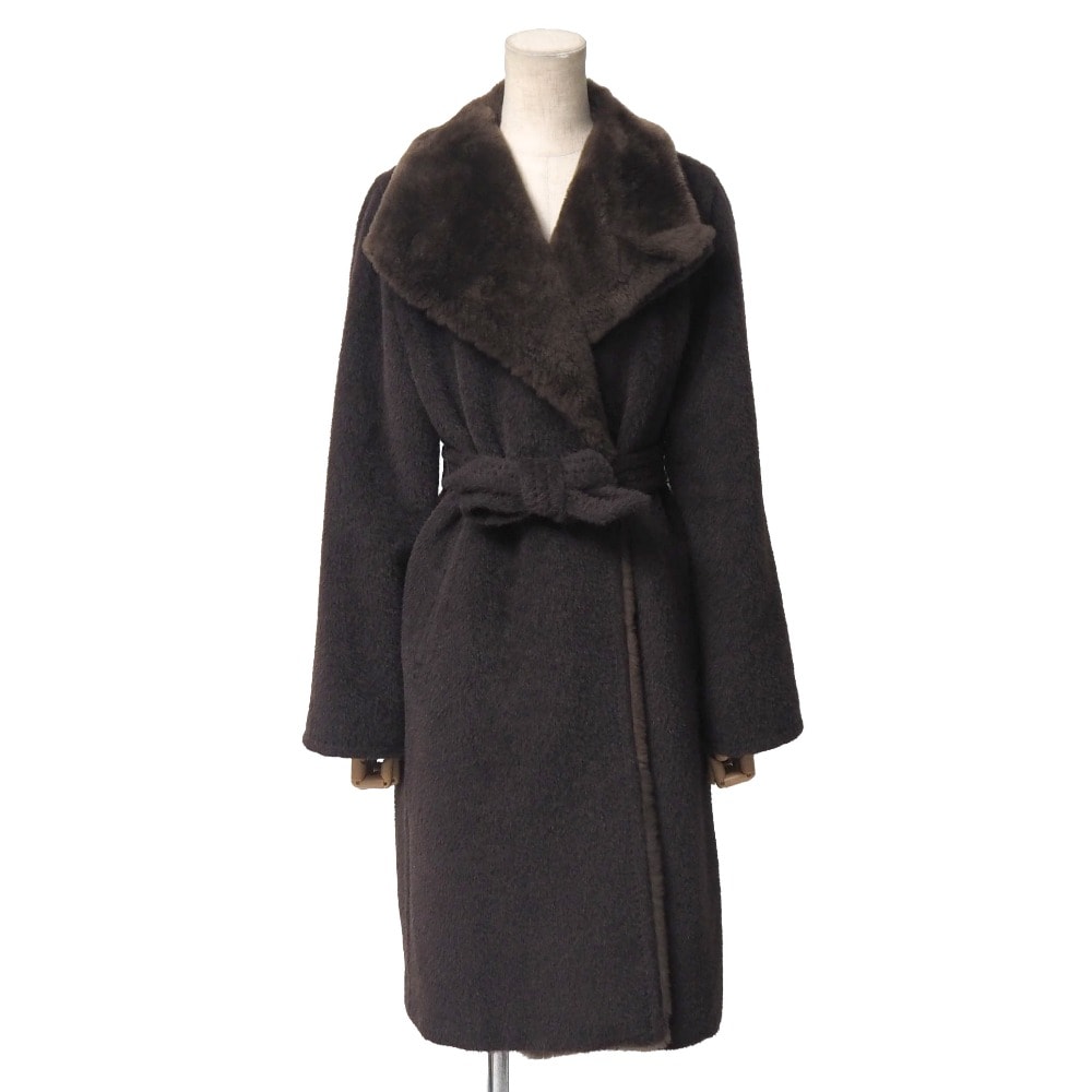 MAX MARA マックスマーラ コート サイズ38 白タグ ベルテッドコート イタリア製 ブランド古着【中古】20260206/RA7693