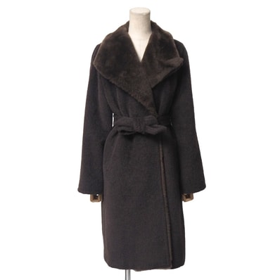 MAX MARA マックスマーラ コート サイズ38 白タグ ベルテッドコート イタリア製 ブランド古着【中古】20260206/RA7693