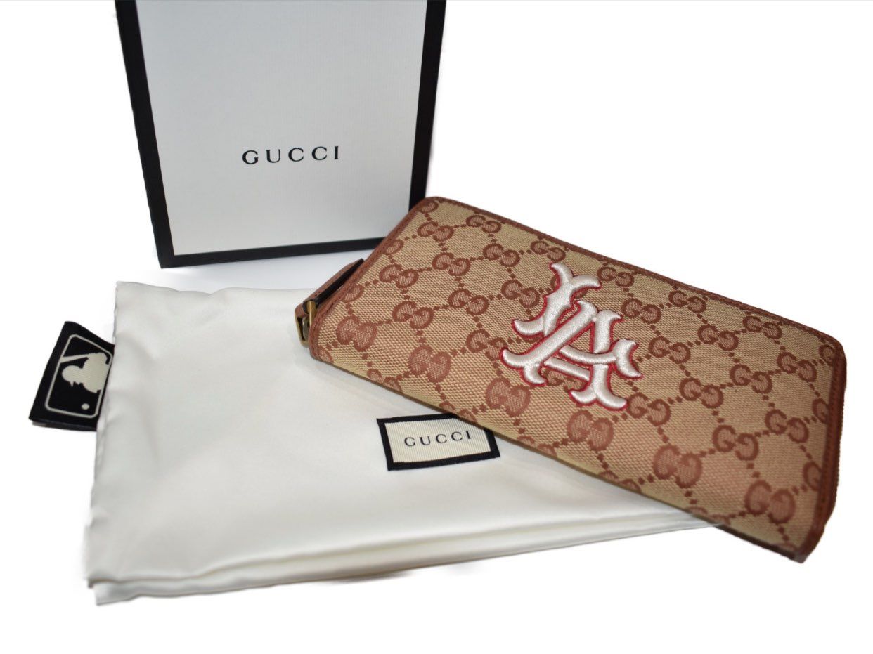 GUCCI x Los Angeles Dodgers GG Canvas Zip Around Wallet