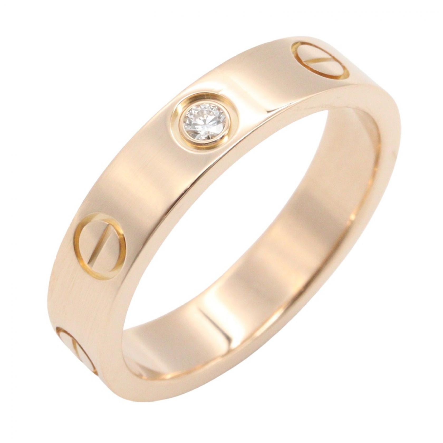 カルティエ CARTIER ミニラブリング 1PD リング・指輪 ジュエリー K18PG(ピンクゴールド) ダイヤモンド レディース ゴールド系 / クリア系 B4050700 【中古】