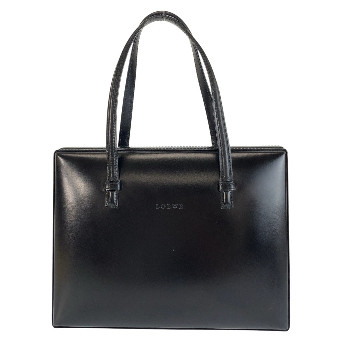 LOEWE ロエベ ヴィンテージ ブラック ゴールド金具 レザー ハンドバッグ 602933 【中古】