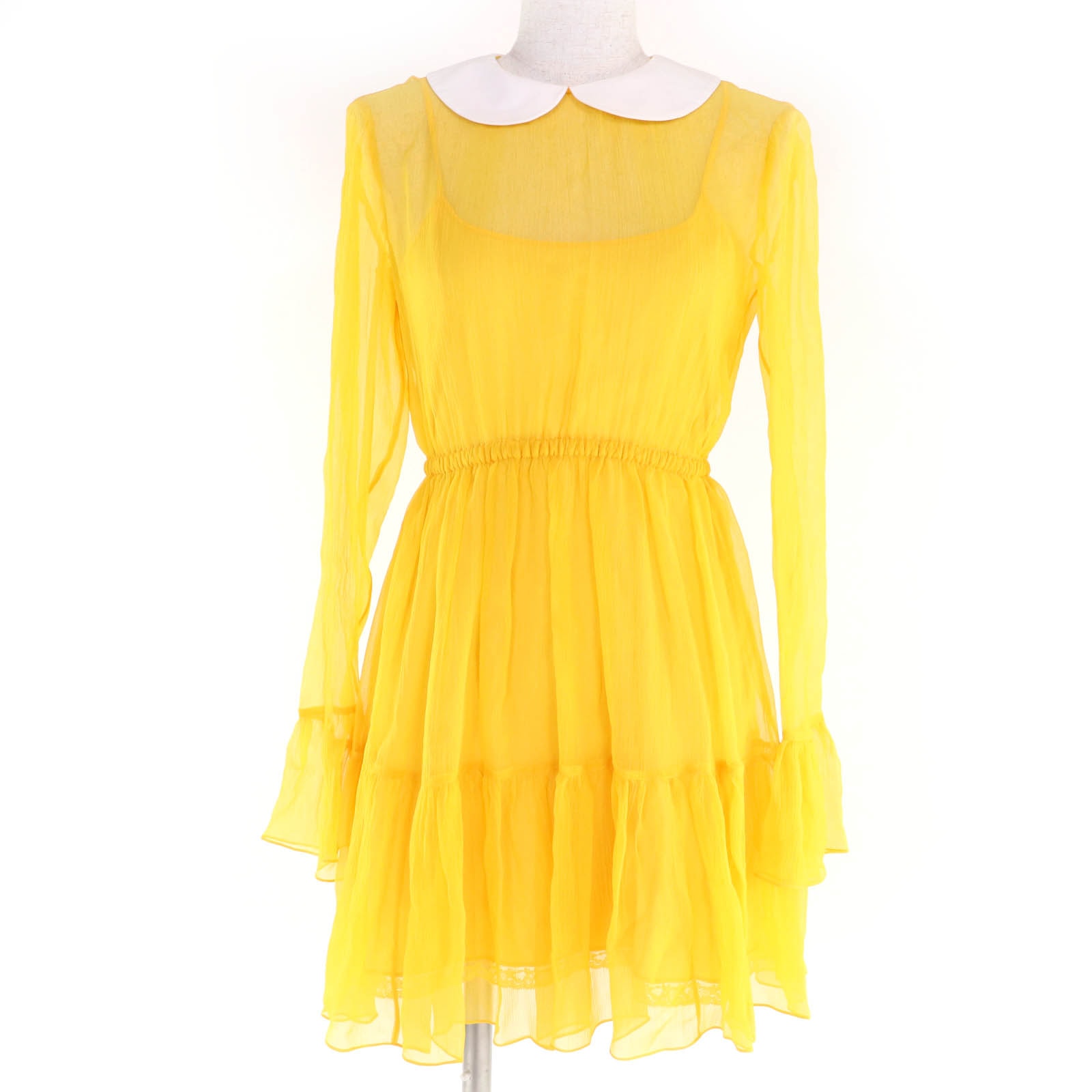 未使用品 グッチ ワンピース イエロー レディース 36 728125