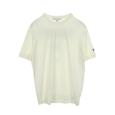 ワイスリー Y-3 Y-3 × YOHJI YAMAMOTO プリント 半袖Tシャツ 衣料品 トップス コットン メンズ アイボリー系 【中古】