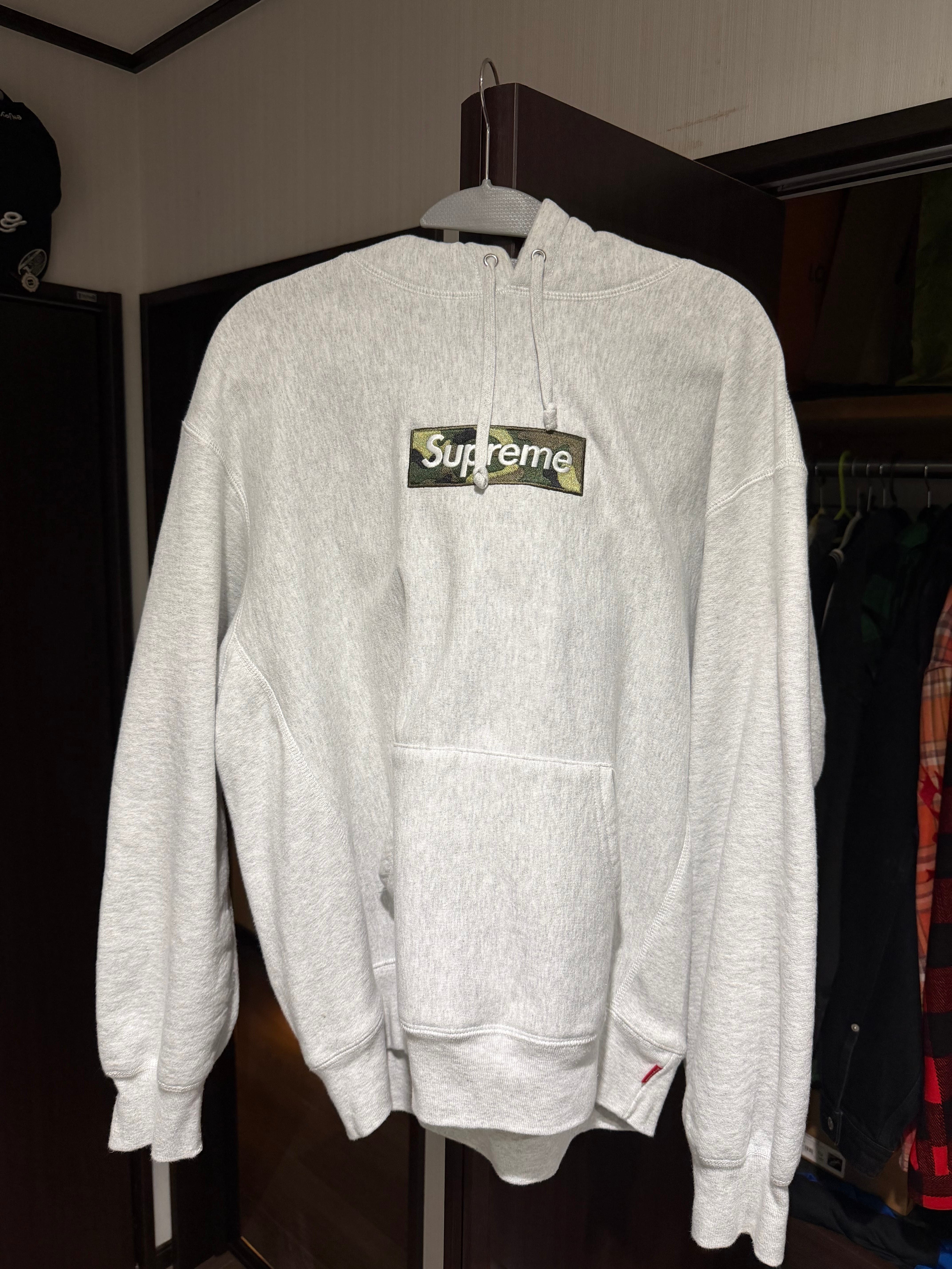 Supreme Box Logo Hooded Sweatshirt "Ash Grey" (23FW)
