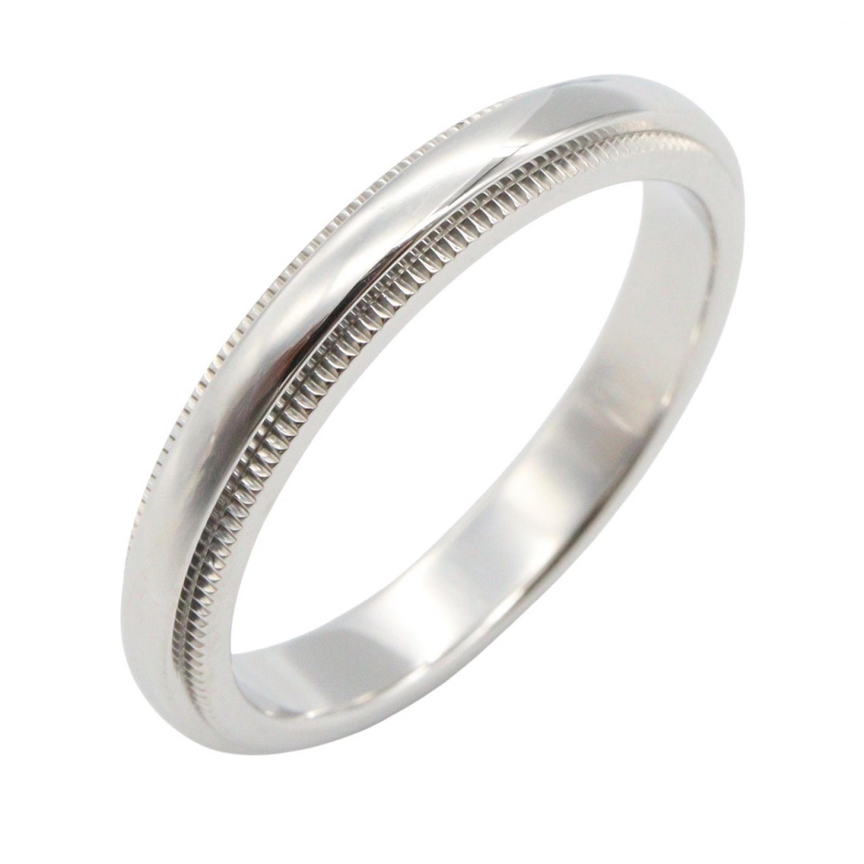 ティファニー TIFFANY&CO ミルグレイン リング リング・指輪 ジュエリー Pt950プラチナ メンズ レディース シルバー系 【中古】
