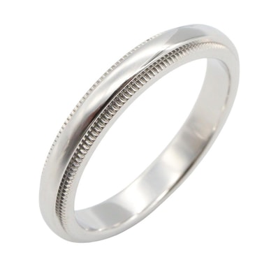ティファニー TIFFANY&CO ミルグレイン リング リング・指輪 ジュエリー Pt950プラチナ メンズ レディース シルバー系 【中古】