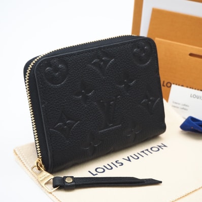 極美品 LOUIS VUITTON ルイ・ヴィトン モノグラム アンプラント ジッピーコインパース ノワール M60574 コインケース ブラック カーフレザー レディース