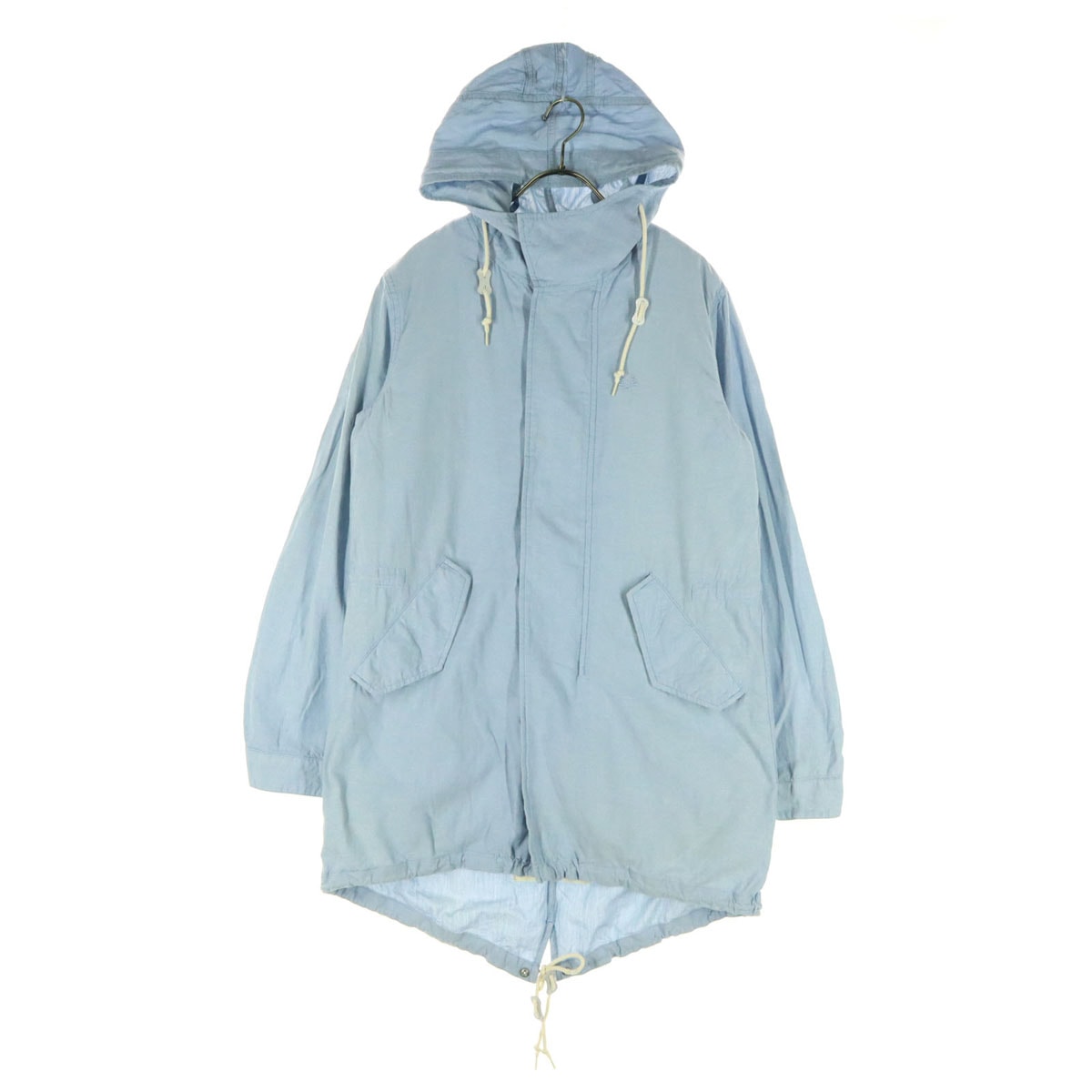 FRED PERRY フレッドペリー ワンポイントロゴ 長袖 モッズコート M ライトブルー ライナー取り外し可