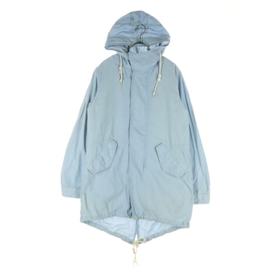 FRED PERRY フレッドペリー ワンポイントロゴ 長袖 モッズコート M ライトブルー ライナー取り外し可